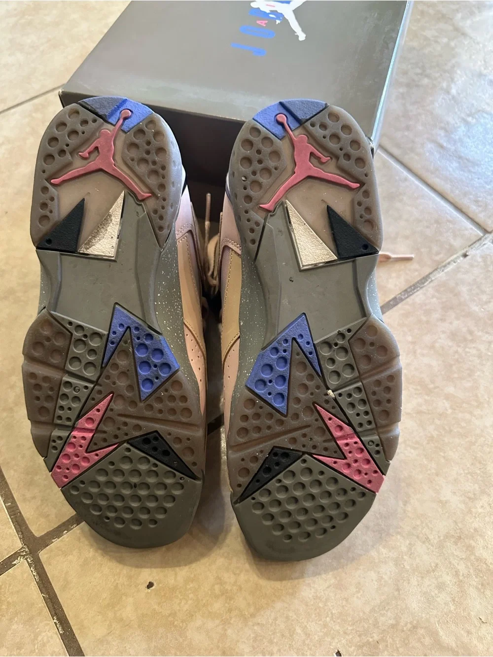 Jordan ' High-Top Sneakers in Pink, Blue and Black